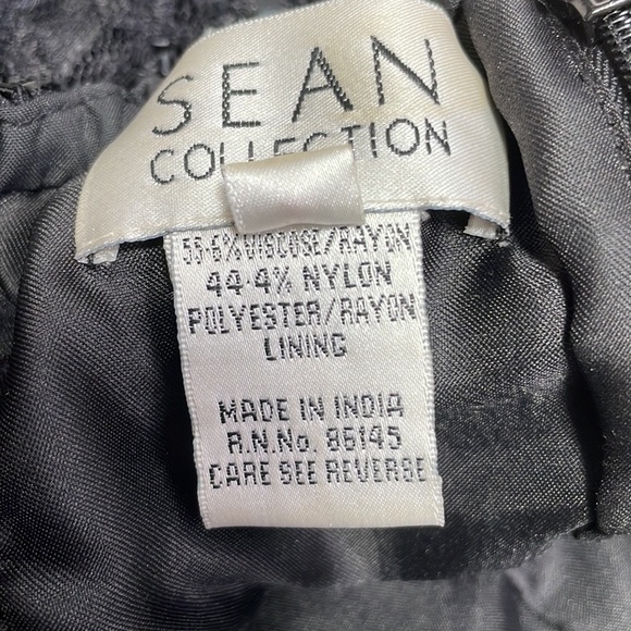 SEAN Collection Dress Black Beaded Cocktail Evening Gown Halter Size Small - Picture 12 of 14